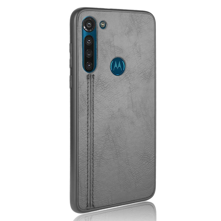 For Motorola Moto G8 Power Shockproof Sewing Cow Pattern Skin PC + PU + TPU Case