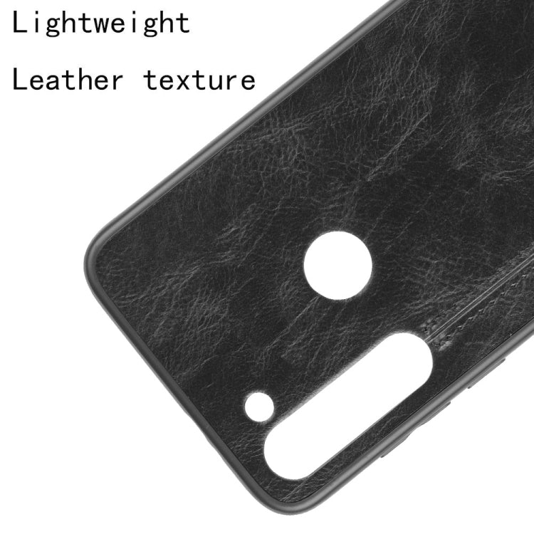 For Motorola Moto G8 Power Shockproof Sewing Cow Pattern Skin PC + PU + TPU Case