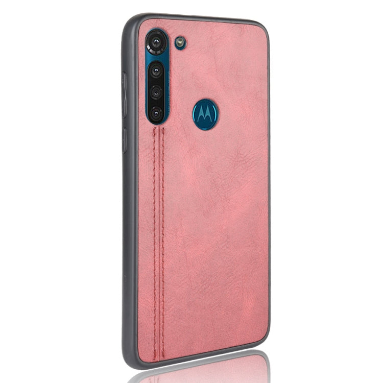 For Motorola Moto G8 Power Shockproof Sewing Cow Pattern Skin PC + PU + TPU Case