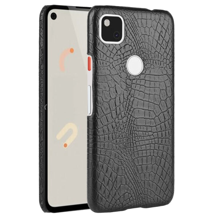 For Google Pixel 4a Shockproof Crocodile Texture PC + PU Case