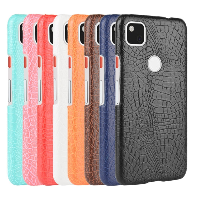 For Google Pixel 4a Shockproof Crocodile Texture PC + PU Case