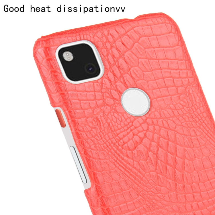 For Google Pixel 4a Shockproof Crocodile Texture PC + PU Case
