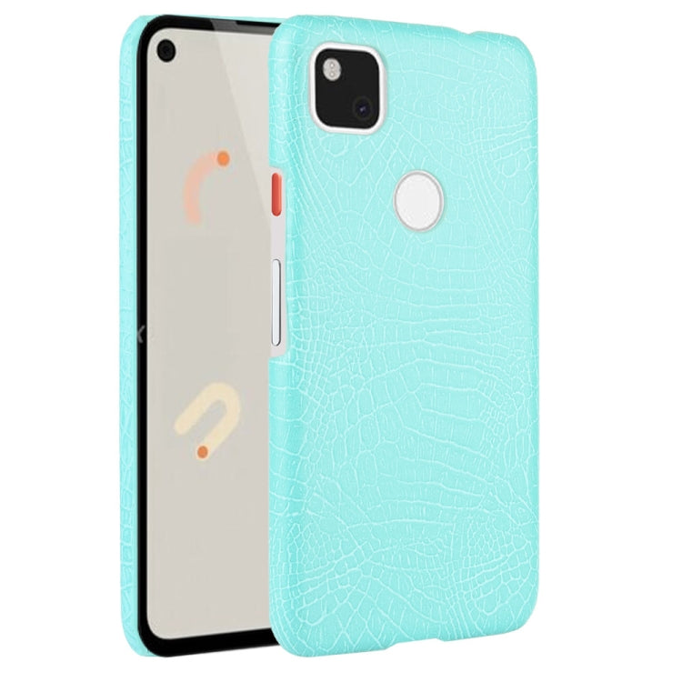 For Google Pixel 4a Shockproof Crocodile Texture PC + PU Case