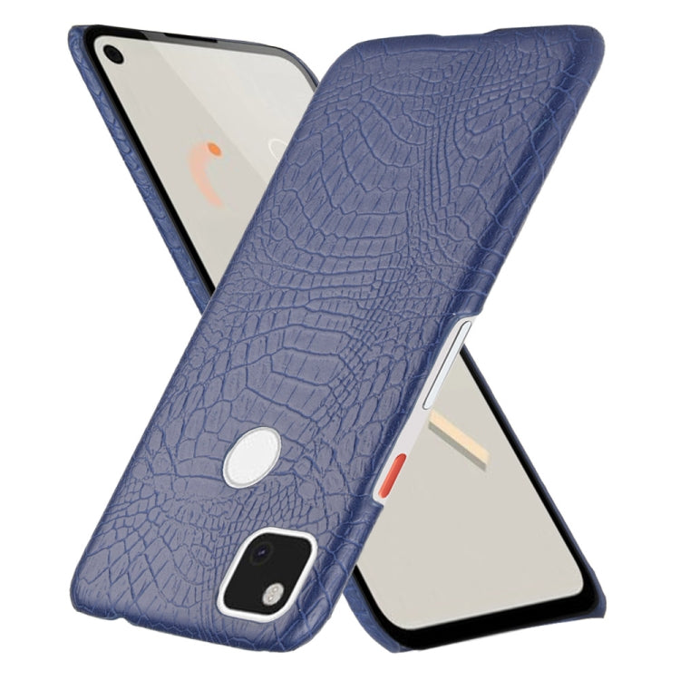 For Google Pixel 4a Shockproof Crocodile Texture PC + PU Case