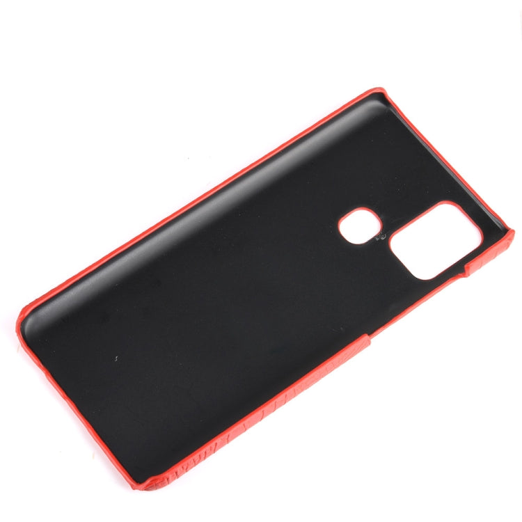 For Samsung Galaxy A21s Shockproof Crocodile Texture PC + PU Case