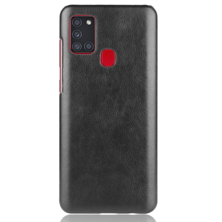 For Samsung Galaxy A21s Shockproof Litchi Texture PC + PU Case