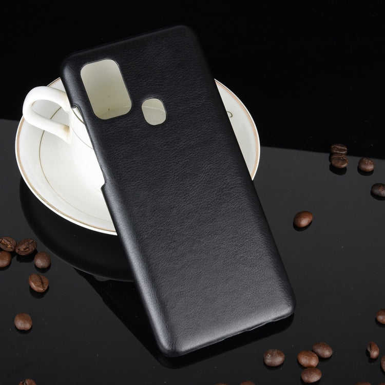 For Samsung Galaxy A21s Shockproof Litchi Texture PC + PU Case