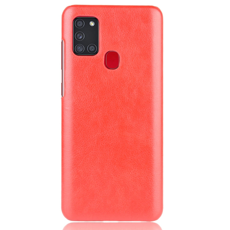 For Samsung Galaxy A21s Shockproof Litchi Texture PC + PU Case