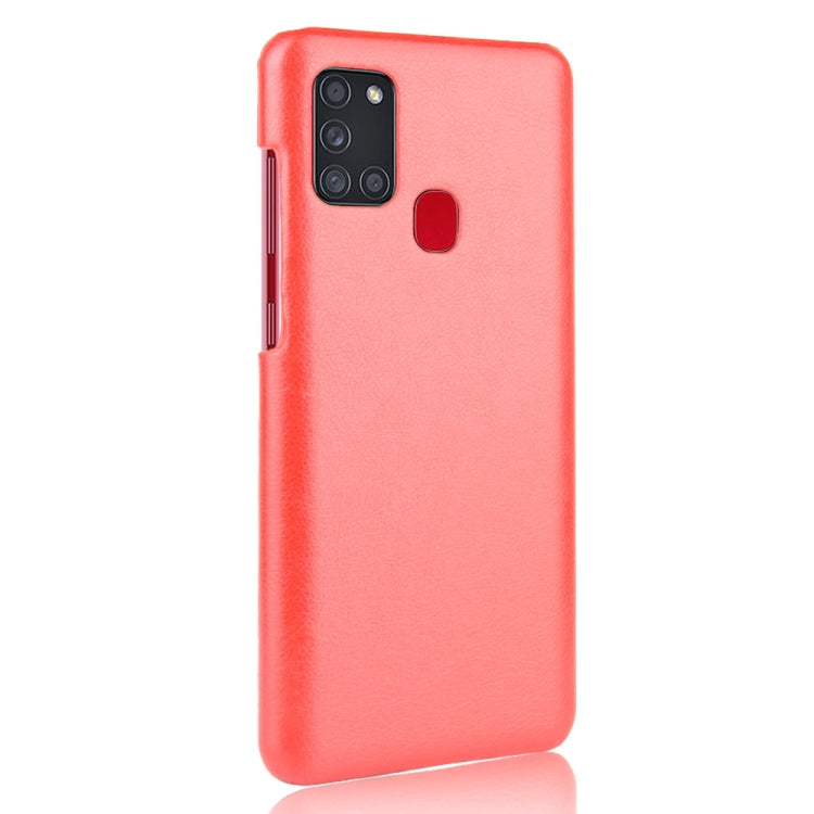 For Samsung Galaxy A21s Shockproof Litchi Texture PC + PU Case