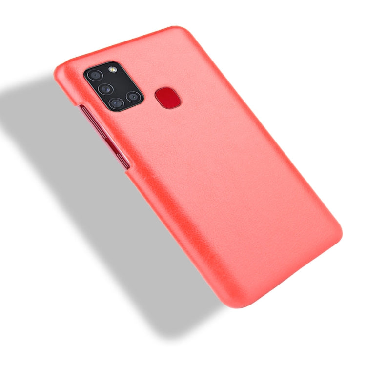 For Samsung Galaxy A21s Shockproof Litchi Texture PC + PU Case