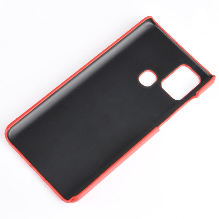 For Samsung Galaxy A21s Shockproof Litchi Texture PC + PU Case