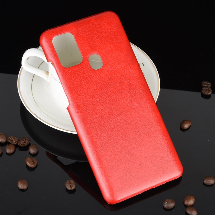 For Samsung Galaxy A21s Shockproof Litchi Texture PC + PU Case