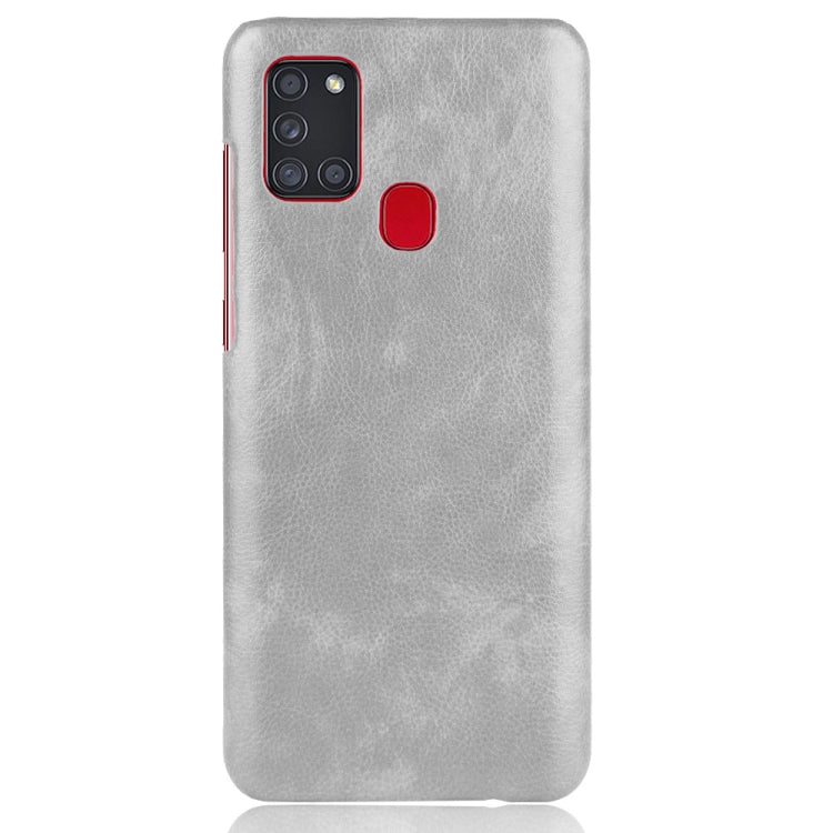 For Samsung Galaxy A21s Shockproof Litchi Texture PC + PU Case