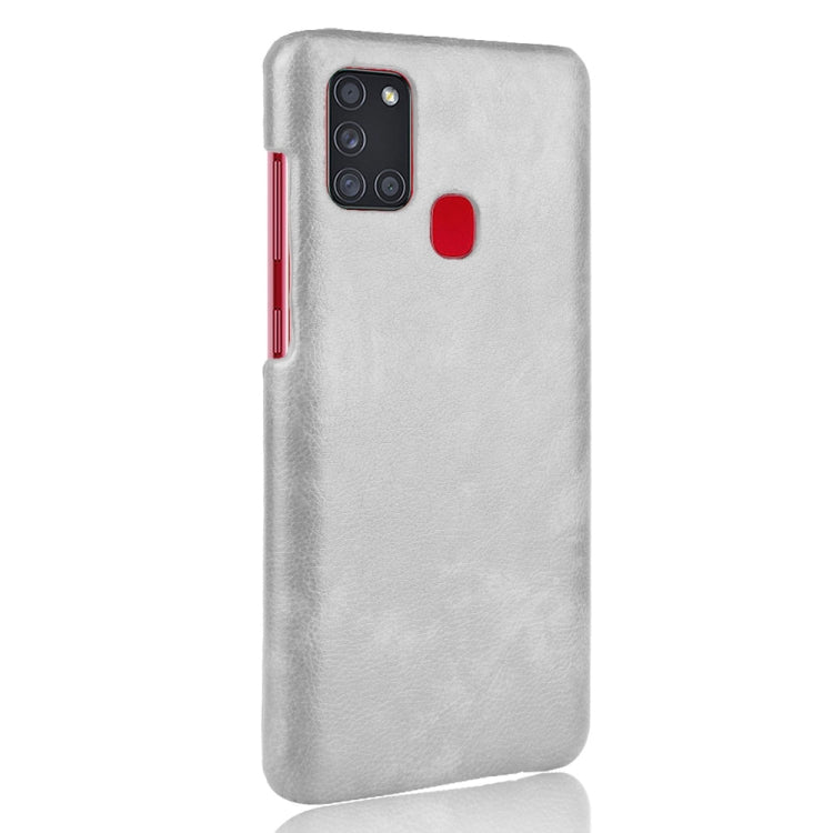 For Samsung Galaxy A21s Shockproof Litchi Texture PC + PU Case