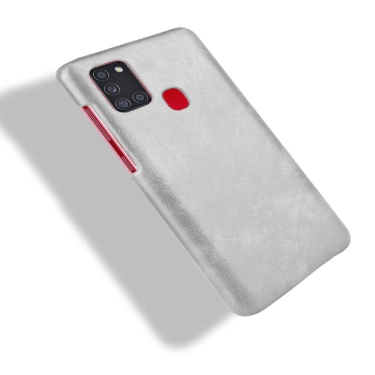 For Samsung Galaxy A21s Shockproof Litchi Texture PC + PU Case
