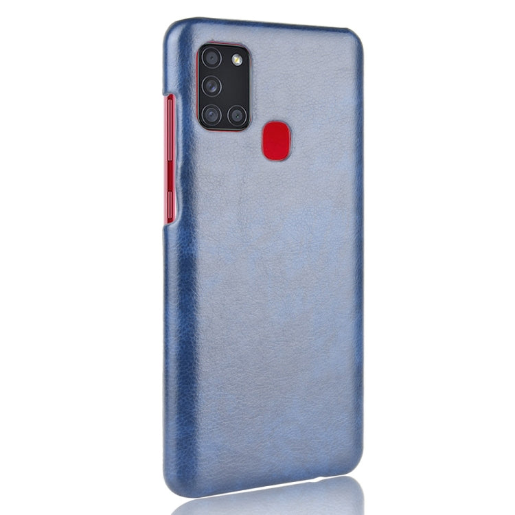 For Samsung Galaxy A21s Shockproof Litchi Texture PC + PU Case