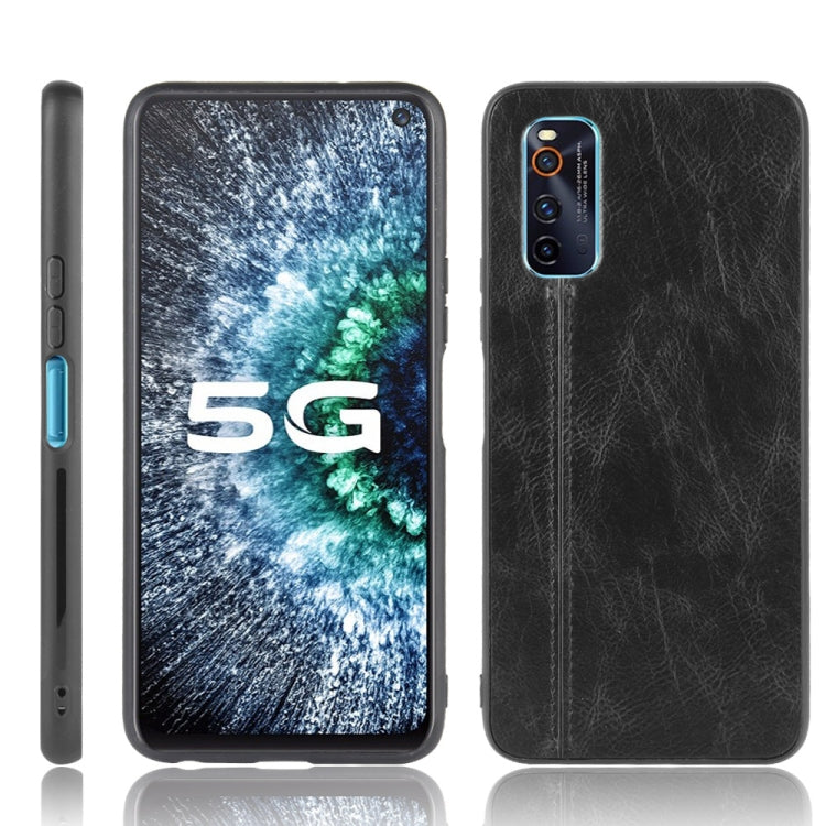 For Vivo iQOO Z1 Shockproof Sewing Cow Pattern Skin PC + PU + TPU Case