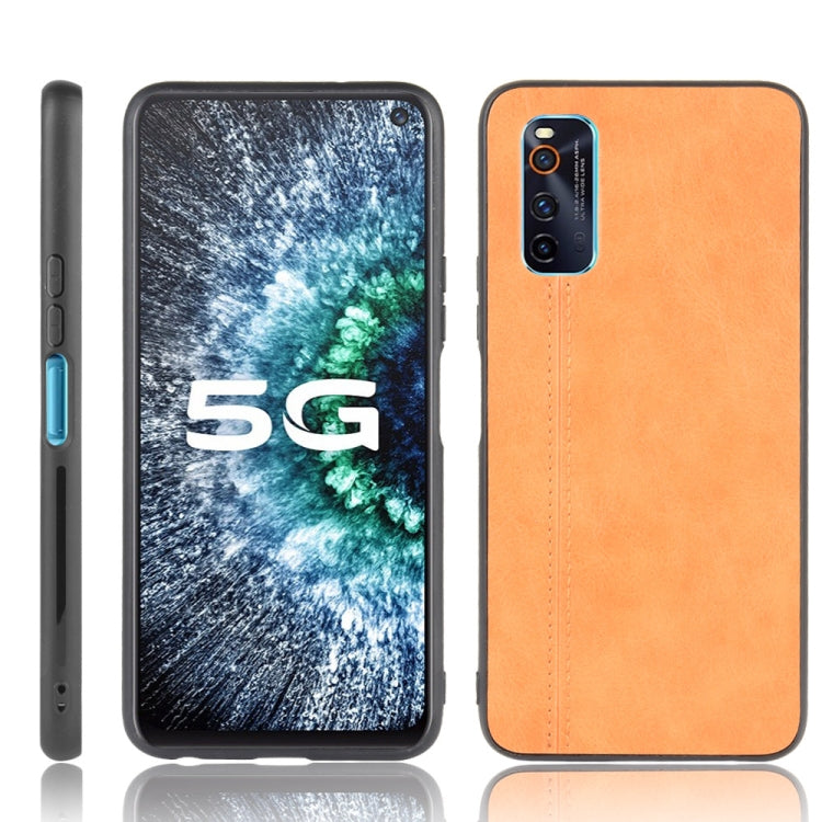 For Vivo iQOO Z1 Shockproof Sewing Cow Pattern Skin PC + PU + TPU Case