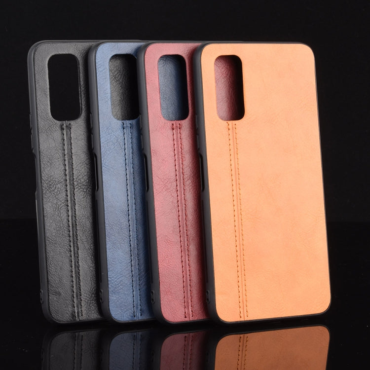 For Vivo iQOO Z1 Shockproof Sewing Cow Pattern Skin PC + PU + TPU Case