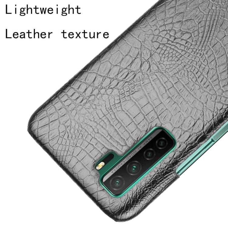 For Huawei P40 LITE 5G/Nova 7 SE Shockproof Crocodile Texture PC + PU Case