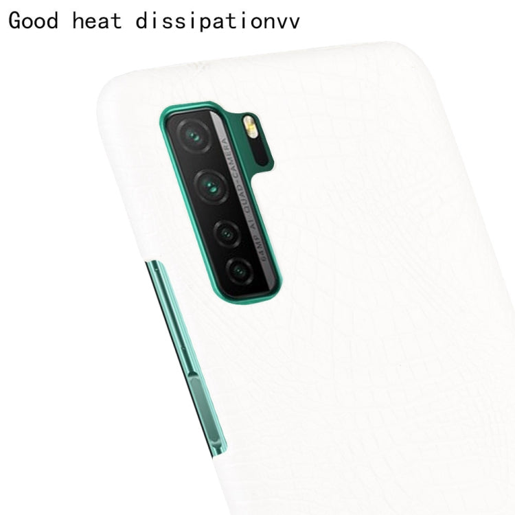 For Huawei P40 LITE 5G/Nova 7 SE Shockproof Crocodile Texture PC + PU Case