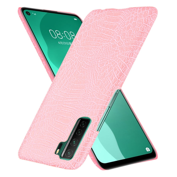 For Huawei P40 LITE 5G/Nova 7 SE Shockproof Crocodile Texture PC + PU Case