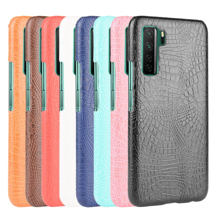 For Huawei P40 LITE 5G/Nova 7 SE Shockproof Crocodile Texture PC + PU Case