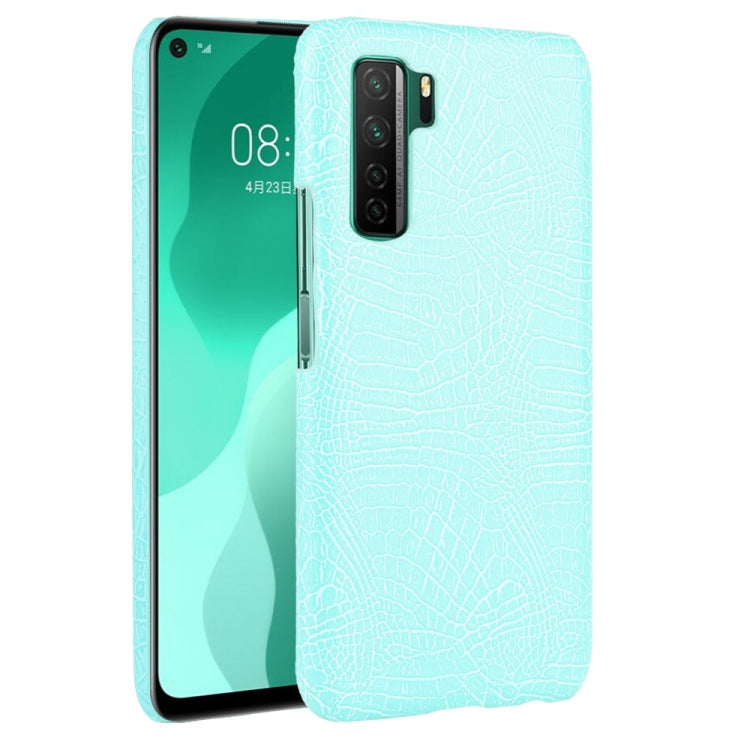 For Huawei P40 LITE 5G/Nova 7 SE Shockproof Crocodile Texture PC + PU Case