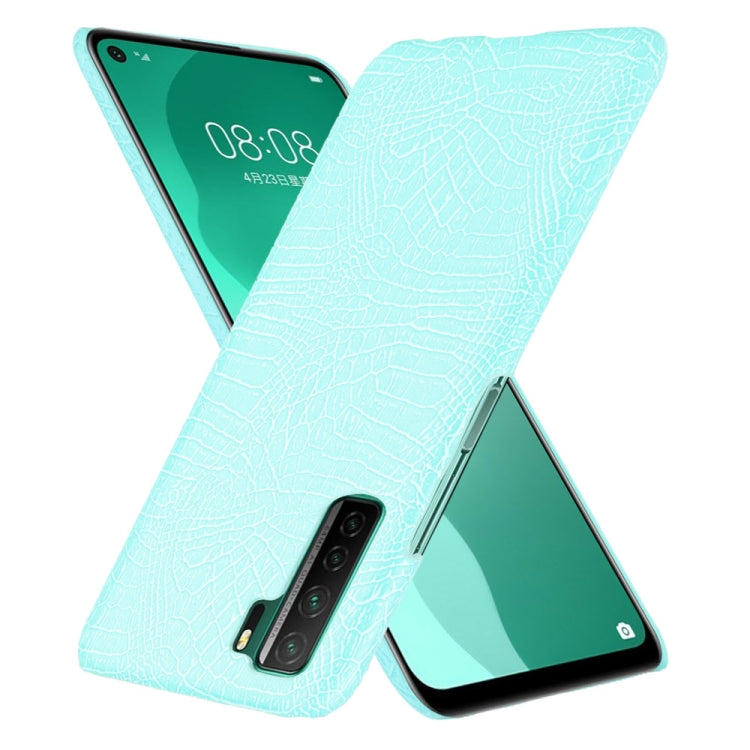 For Huawei P40 LITE 5G/Nova 7 SE Shockproof Crocodile Texture PC + PU Case