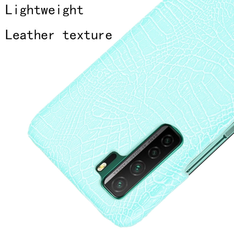 For Huawei P40 LITE 5G/Nova 7 SE Shockproof Crocodile Texture PC + PU Case