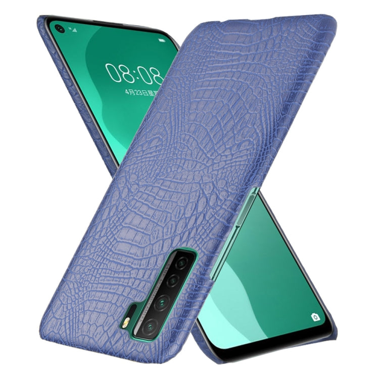 For Huawei P40 LITE 5G/Nova 7 SE Shockproof Crocodile Texture PC + PU Case