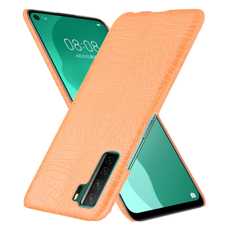For Huawei P40 LITE 5G/Nova 7 SE Shockproof Crocodile Texture PC + PU Case