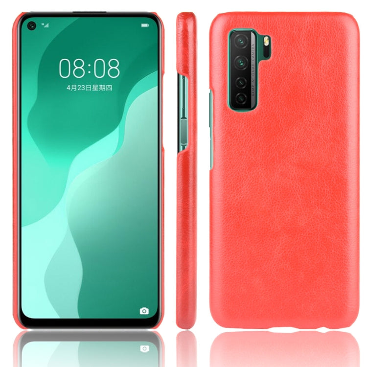 For Huawei P40 LITE 5G/Nova 7 SE Shockproof Litchi Texture PC + PU Case