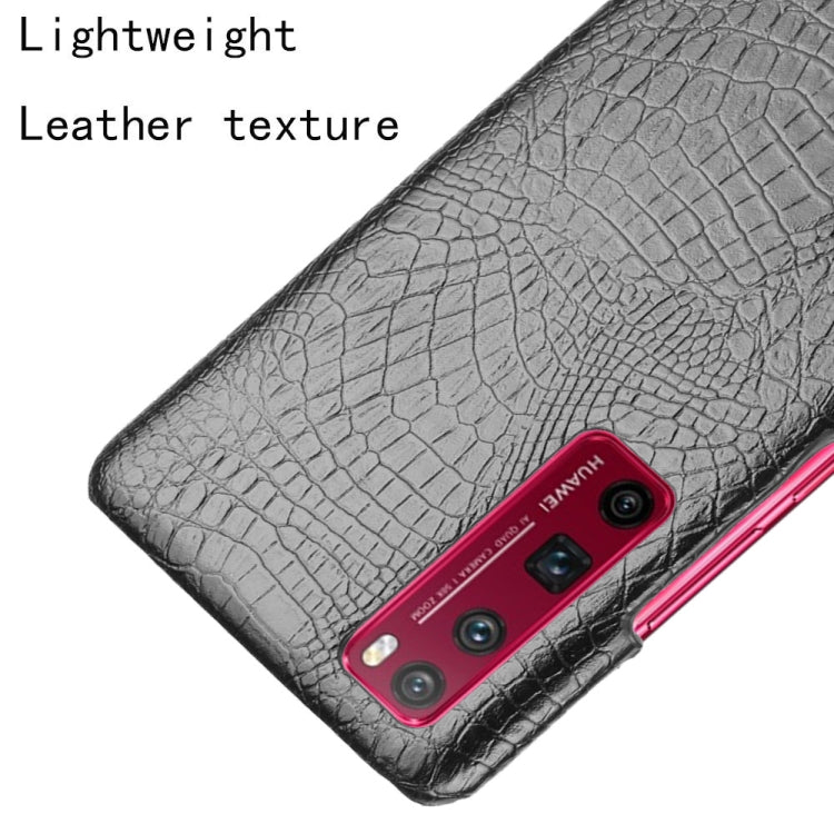 For Huawei Nova 7 Pro Shockproof Crocodile Texture PC + PU Case