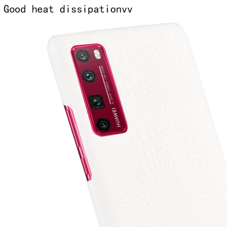 For Huawei Nova 7 Pro Shockproof Crocodile Texture PC + PU Case