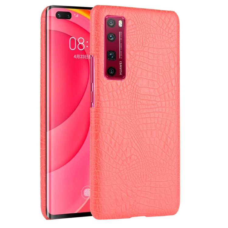 For Huawei Nova 7 Pro Shockproof Crocodile Texture PC + PU Case