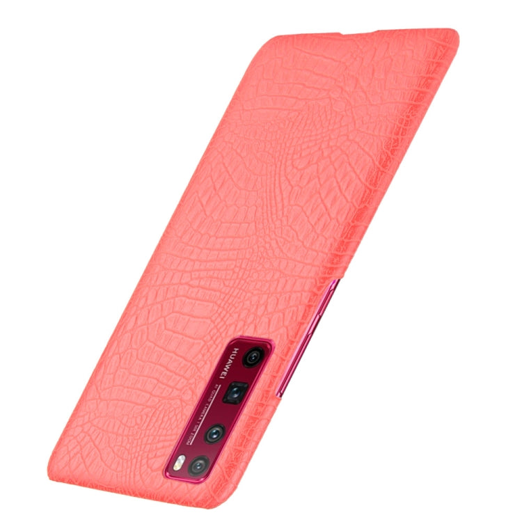 For Huawei Nova 7 Pro Shockproof Crocodile Texture PC + PU Case