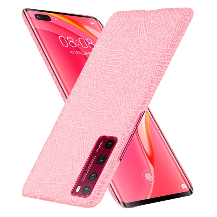 For Huawei Nova 7 Pro Shockproof Crocodile Texture PC + PU Case