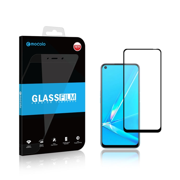 For Oppo A92 mocolo 0.33mm 9H 2.5D Full Glue Tempered Glass Film
