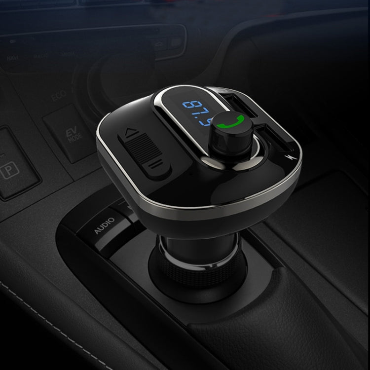 T19 Car Bluetooth Hands-Free Phone Car Charger Car Bluetooth MP3 Player black