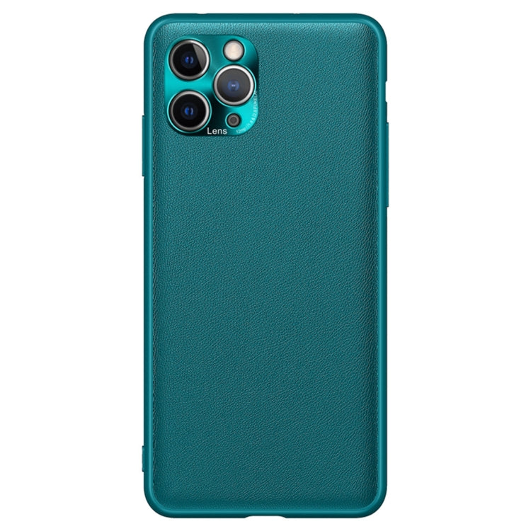 For iPhone 11 Pro Max Shockproof TPU Soft Edge Skinned Plastic Case, Color:Green