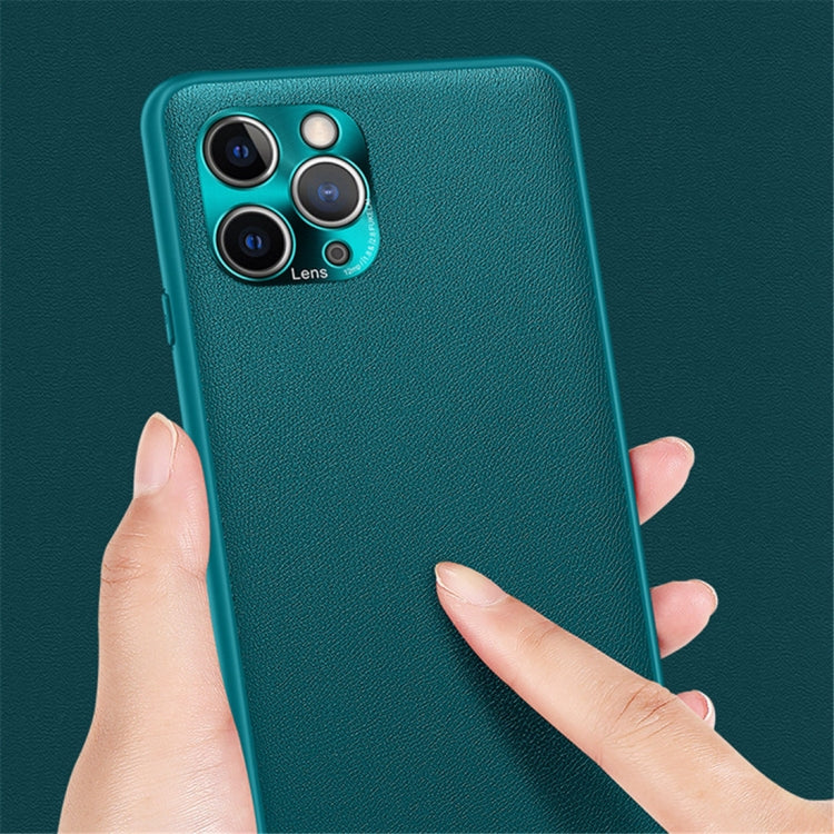 For iPhone 11 Pro Max Shockproof TPU Soft Edge Skinned Plastic Case, Color:Purple