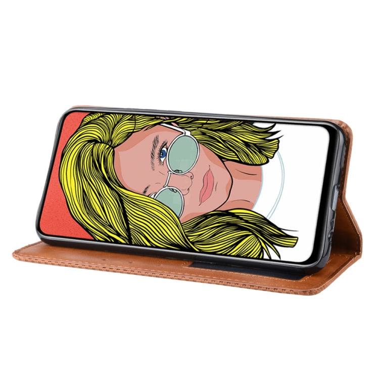 Magnetic Buckle Retro Crazy Horse Texture Horizontal Flip Leather Case for Huawei P Smart Z , with Holder & Card Slots & Photo Frame
