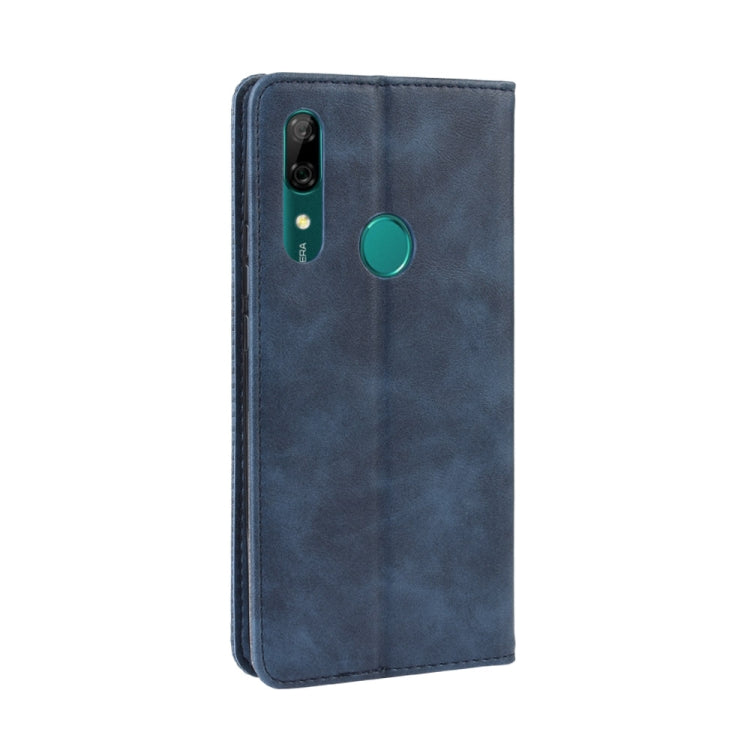 Magnetic Buckle Retro Crazy Horse Texture Horizontal Flip Leather Case for Huawei P Smart Z , with Holder & Card Slots & Photo Frame