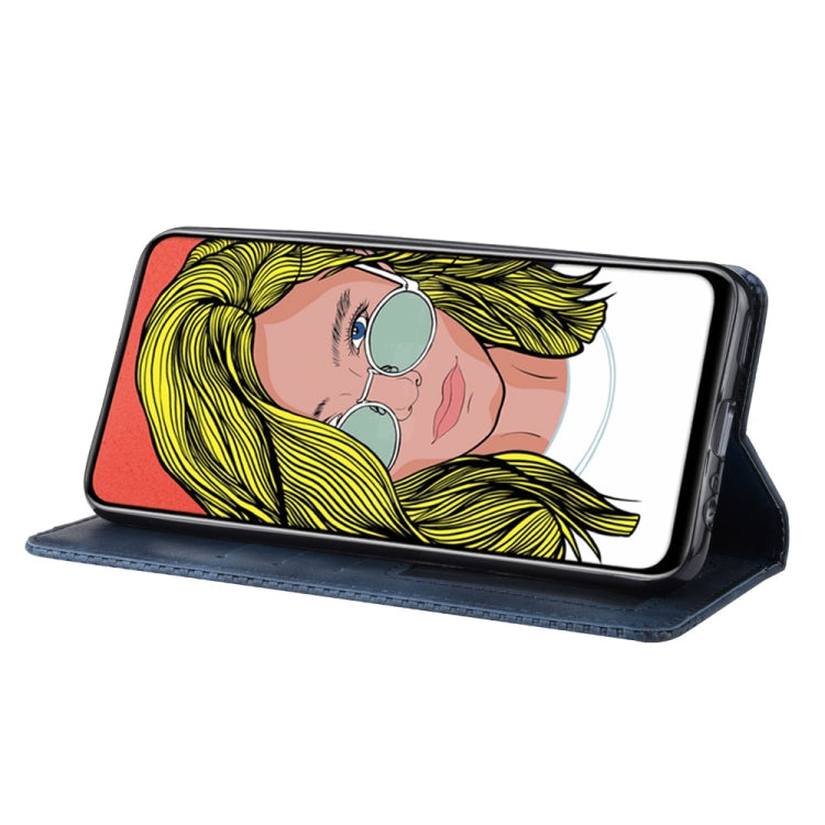 Magnetic Buckle Retro Crazy Horse Texture Horizontal Flip Leather Case for Huawei P Smart Z , with Holder & Card Slots & Photo Frame