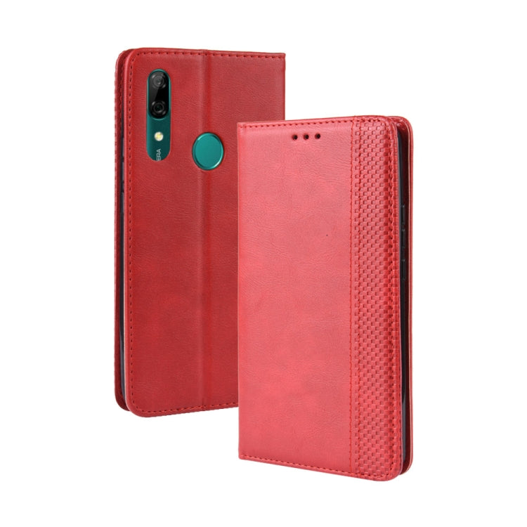 Magnetic Buckle Retro Crazy Horse Texture Horizontal Flip Leather Case for Huawei P Smart Z , with Holder & Card Slots & Photo Frame