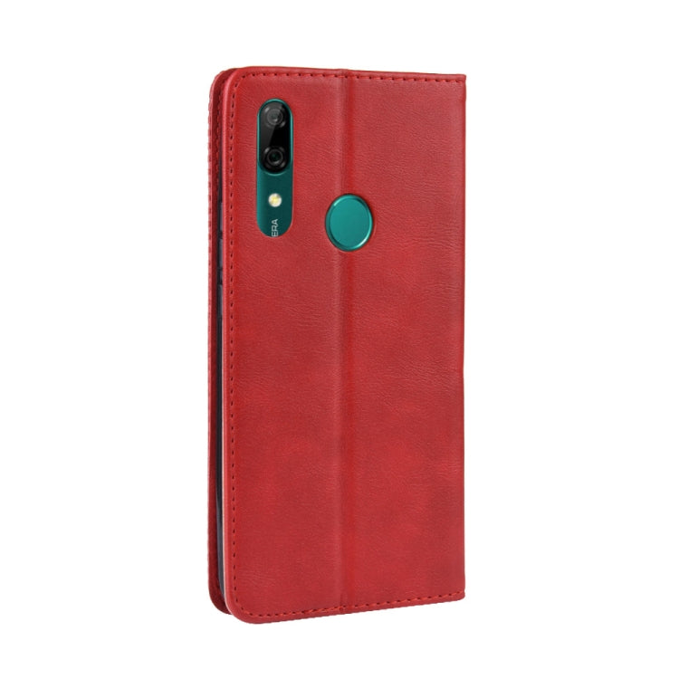 Magnetic Buckle Retro Crazy Horse Texture Horizontal Flip Leather Case for Huawei P Smart Z , with Holder & Card Slots & Photo Frame