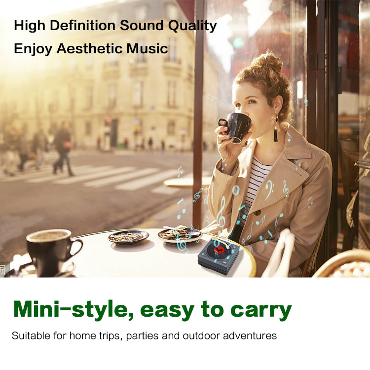 H1 Retro Bluetooth Creative Speaker Phonograph Bluetooth Sound Mobile Phone Mini Portable Speaker black