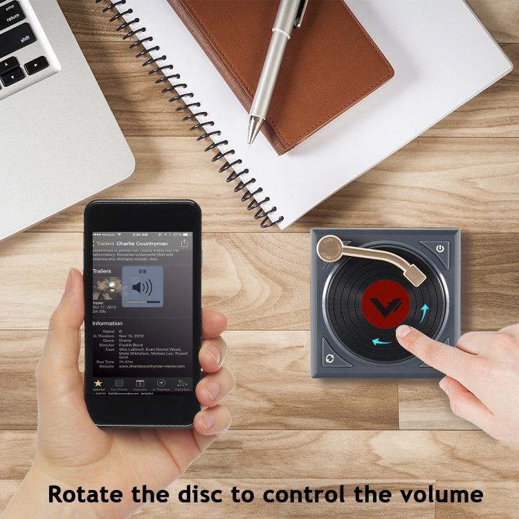 H1 Retro Bluetooth Creative Speaker Phonograph Bluetooth Sound Mobile Phone Mini Portable Speaker black
