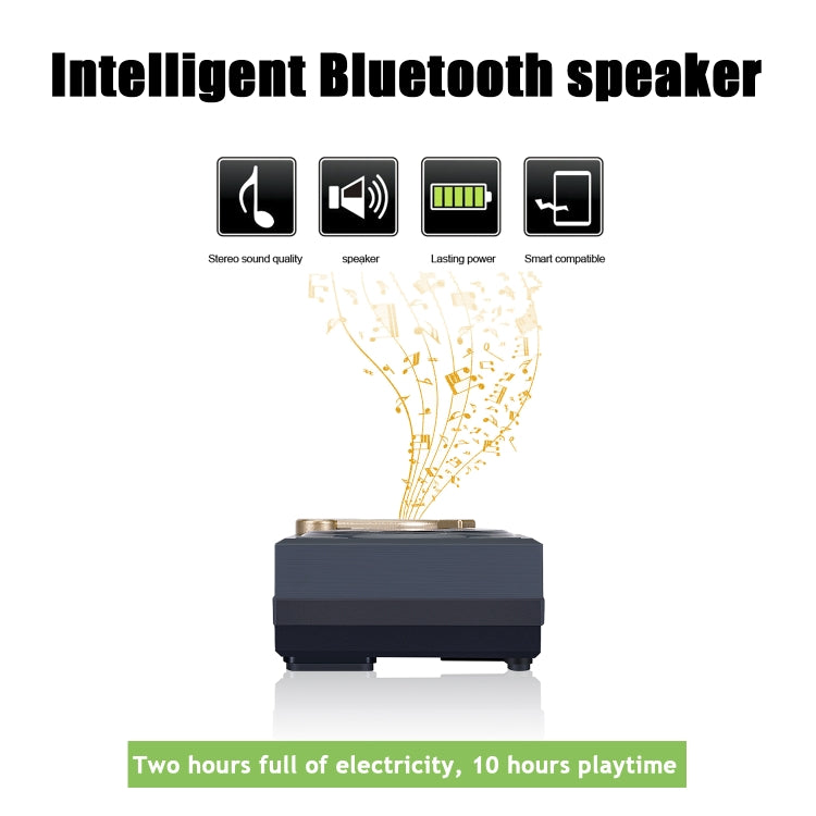 H1 Retro Bluetooth Creative Speaker Phonograph Bluetooth Sound Mobile Phone Mini Portable Speaker black